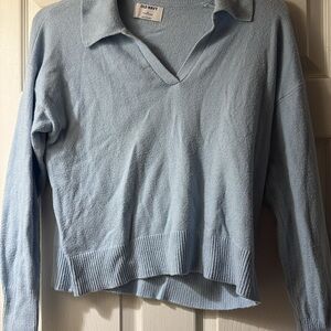 Old Navy Women's Sky Blue V-Neck Sweater